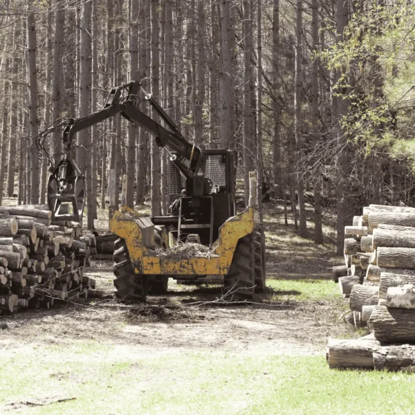 Trabajos forestales de tala y gestión de madera realizados por Hijos de Ramón Rubal